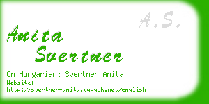anita svertner business card